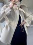 Urban Loose Split Joint Plain Long Sleeve Teddy Jacket