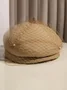 Elegant Retro Pearl Mesh Woolen Beret