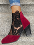 Suede Autumn Lace Fashion Boots