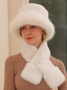 Fluff/Granular fleece Warmth Hat Scarf Set