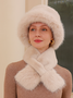 Fluff/Granular fleece Warmth Hat Scarf Set