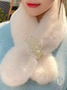 Elegant Pearl Fluff/Granular fleece fabric Scarf