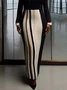 Medium Elasticity Color Block Urban Maxi  Sweater Skirt