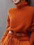 Turtleneck Long Sleeve Loose Casual Sweater