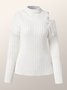 Solid Regular Fit Lady Long Sleeve Sweater