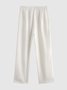 Fall Plain Elegant Work Formal Mid-weight Long Slightly stretchy Pants