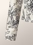 Elegant Floral Long Sleeve Outerwear