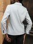 Formal Lapel Long Sleeve Double Breasted Blazer