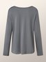 Long Sleeve Casual Regular Fit Solid Top