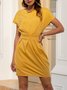 Daily Cotton-Blend Ruched Dress