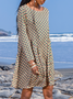 Midi Weaving Dress Daily Casual Geometric Dress