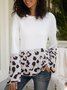 White Leopard Long Sleeve Sweater