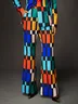 Urban Colorblock Fashion Pants With Pockets