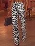 Long Zebra Wide Leg Regular Fit Pants