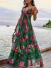 Floral Vacation Regular Fit Sleeveless Maxi Dress