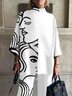 Plus Size Abstract Urban Loose Shirt