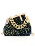 Glamorous Irregular Sequin Clutch Metal Chain Handbag with Crossbody Strap