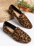 Pu All Season Leopard Casual Loafers