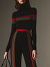 Urban Tight Turtleneck Color Block Sweater