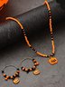 Halloween Pumpkin Pattern Dangle Chain Necklaces Set