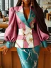 Lapel Collar Urban Regular Fit Balloon Sleeve Blazer