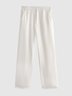 Fall Plain Elegant Work Formal Mid-weight Long Slightly stretchy Pants